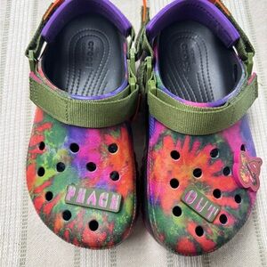 CROCS Kids Tie-Dye Sandals - Multicolor